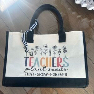 Canvas Tote Bag with Inspirational Quote